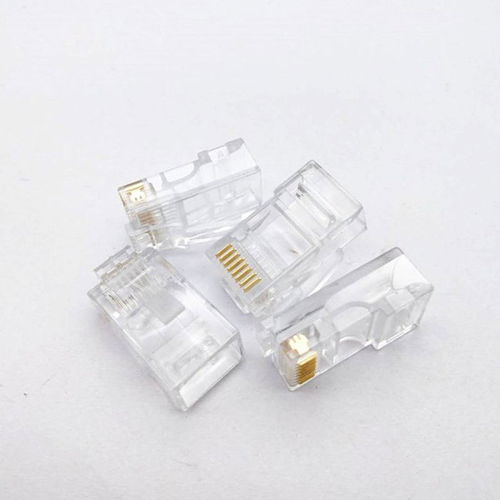 XT-XINTE 100PCS/lot XT-XINTE RJ45 Connector Network Cable Connector Cat5 Cat5e RJ45 Plug Shielded FTP 8P8C Network Crimp Connector