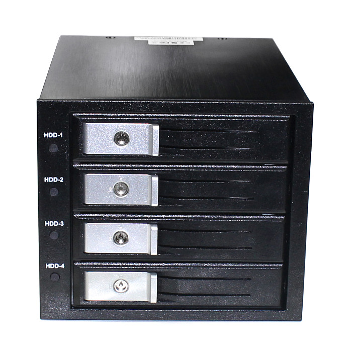 TOOLFREE 4 Bay 3.5  SATA/SAS 6Gbps Hard Drive Tray Built-in NSS Connector with SATA 15pin Power Cable Hard Disk Extraction Box