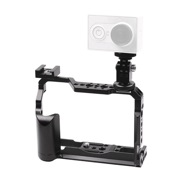 FEICHAO BTL-FT30 Aluminum Alloy Camera Protection Frame Tripod Expansion Platform Handheld Fill Light Lamp Holder 3/8 Cold Shoe Seat and 1/4 Screw Camera Rabbit Cage Expansion Accessories for Fuji XT20/XT30