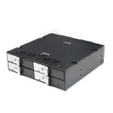 TOOLFREE 2.5 inch 4 bay SATA 6Gbps Optical Drive Hard Drive Enclosure Mobile Rack w/Cooling Fan for 12.5mm HDD PC Laptop