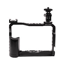 FEICHAO BTL-FT30 Aluminum Alloy Camera Protection Frame Tripod Expansion Platform Handheld Fill Light Lamp Holder 3/8 Cold Shoe Seat and 1/4 Screw Camera Rabbit Cage Expansion Accessories for Fuji XT20/XT30