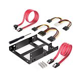XT-XINTE Metal PCI Slot 2.5inch IDE/SATA/SSD/HDD Rear Panel Mount Bracket Hard Drive Adapter Tray Caddy with Sata Date Cable