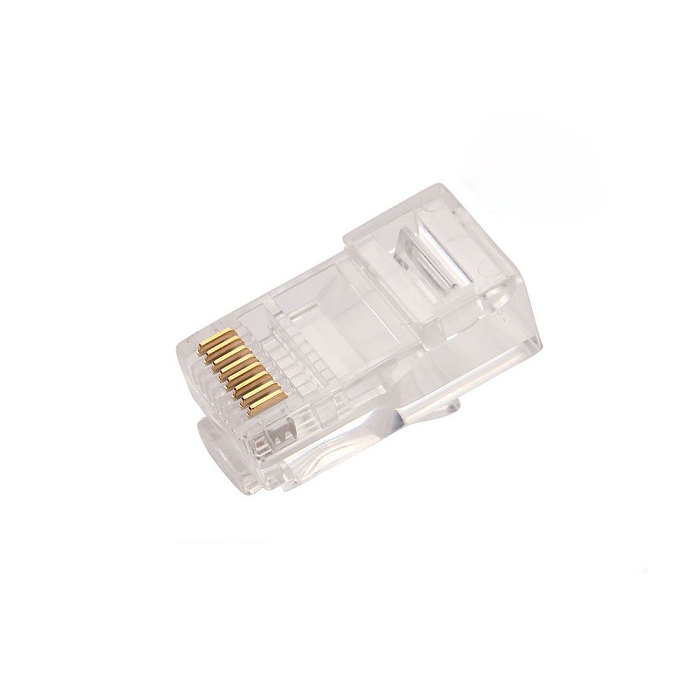 XT-XINTE 100PCS/lot XT-XINTE RJ45 Connector Network Cable Connector Cat5 Cat5e RJ45 Plug Shielded FTP 8P8C Network Crimp Connector