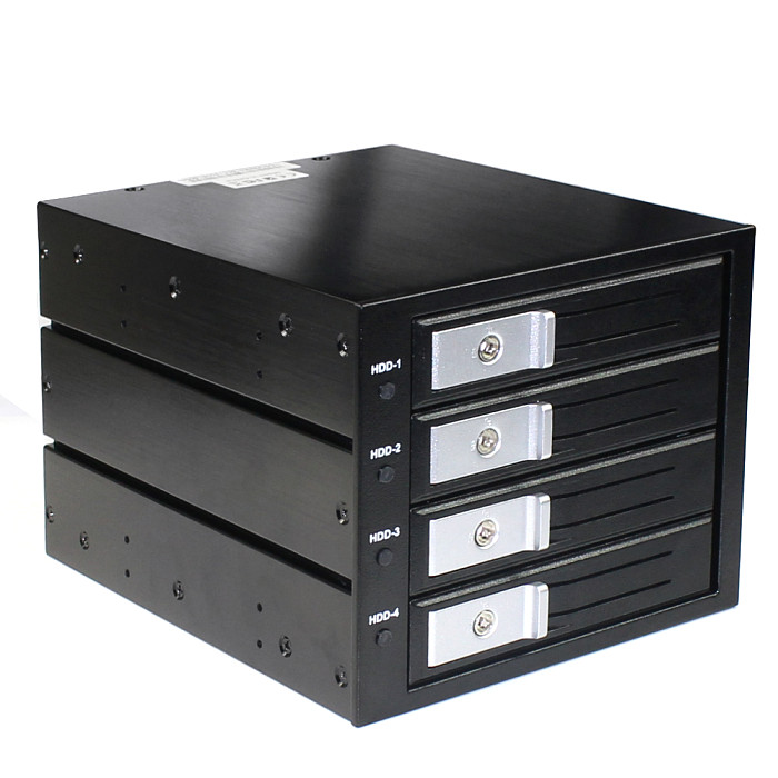 TOOLFREE 4 Bay 3.5  SATA/SAS 6Gbps Hard Drive Tray Built-in NSS Connector with SATA 15pin Power Cable Hard Disk Extraction Box