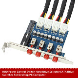 XT-XINTE Hard Drive Selector Sata Drive Switcher HDD Power Switch Control For Desktop PC Computer IDE 4PIN SATA 15PIN