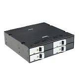 TOOLFREE 2.5 inch 4 bay SATA 6Gbps Optical Drive Hard Drive Enclosure Mobile Rack w/Cooling Fan for 12.5mm HDD PC Laptop