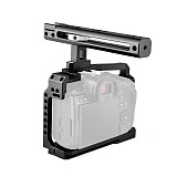 BGNing Aluminum SLR Video Rig Top Handle Grip Camera Cage Kit for Canon EOS R5 R6 DSLR Protective Frame w/ 1/4  Inch Screw Holes