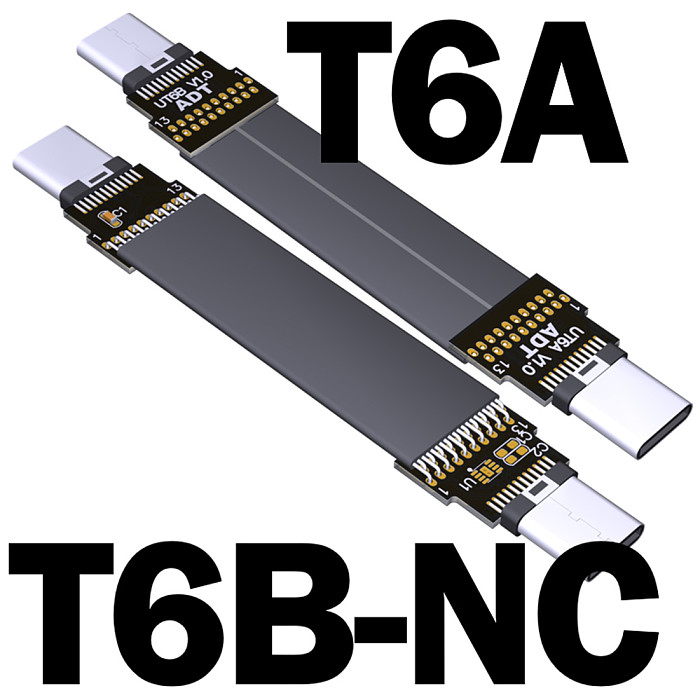 ADT-Link USB 3.2 Type C To Type C Extension Cable Shield FPV FPC Ribbon Flat USB C Cable 3A 20Gbps Gen2 x 2 EMI Shielding