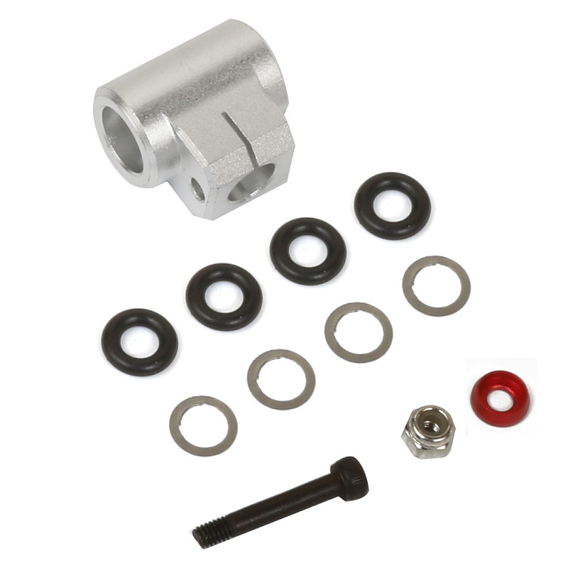 ALZRC - N-FURY T7 Metal Main Rotor Housing Set Silver NFT7-077 For Helicopter