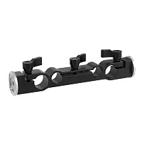 BGNing 15mm 19mm Dual-port Rod Clamp Pipe Clip with Double Ended M6 ARRI Style Rosette Mount for Camera Cage Kit Rig Rail System