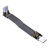 ADT-Link Micro USB To Micro USB 90 Degree Adapter USB OTG 2.0 Cable 15cm FPC Ribbon Flat USB Micro 2.0 OTG FPV Cable 3A