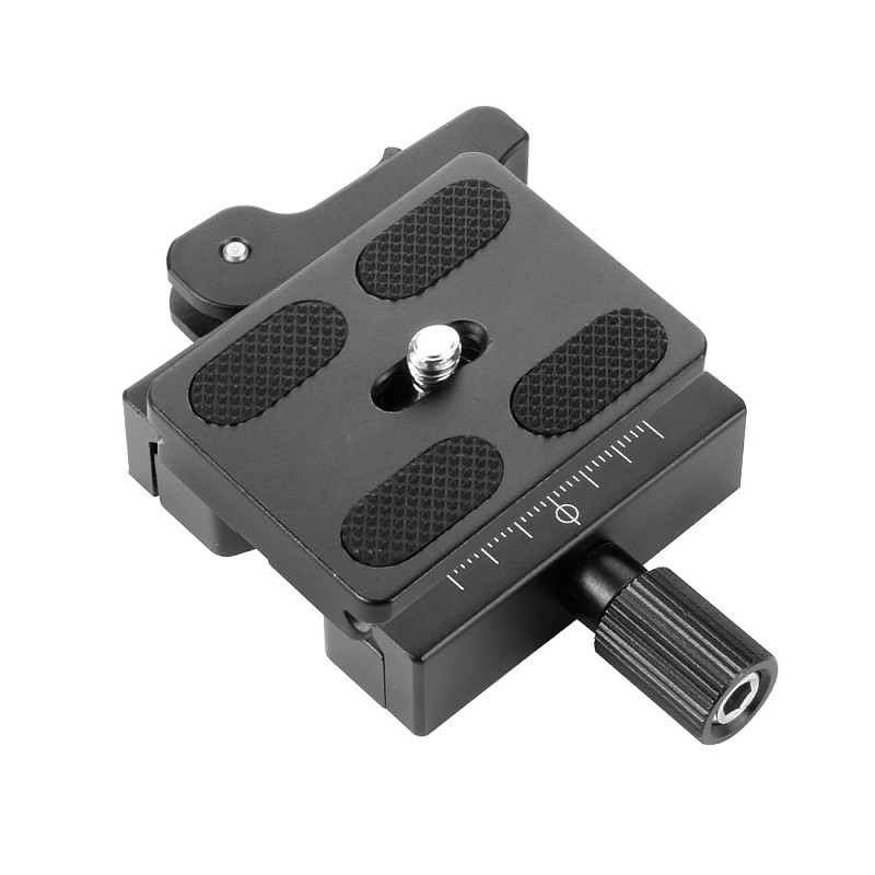 BGNing CL-50LS Aluminum Alloy Quick Release Clamp 3/8  Adapter Screw with PU50 Quick Release Plate for Arca Swiss Plate Tripod