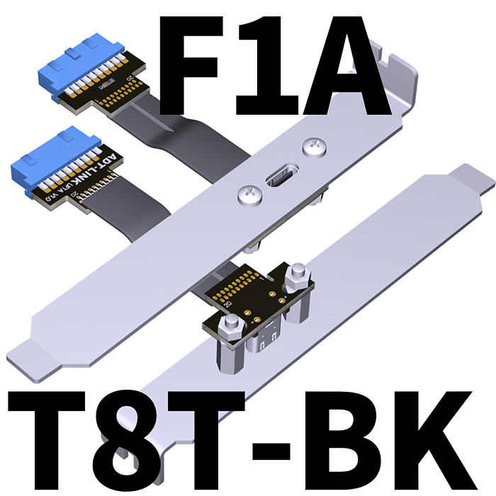 ADT-Link USB 3.0 Type-C Female to USB 3.0 Internal 19Pin / 20Pin Male USB Data Sync & Charge Cable Cord Connector Adapter FPC FPV Flat