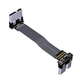 ADT-Link USB 3.0 Micro-B To Micro-B Ribbon Flat EMI Shielding Flat OTG Cable FPC USB 3.0 Micro B 90 Degree Angle Up Downward