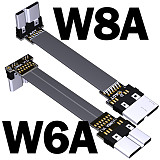 ADT-Link USB 3.0 Micro-B To Micro-B Ribbon Flat EMI Shielding Flat OTG Cable FPC USB 3.0 Micro B 90 Degree Angle Up Downward
