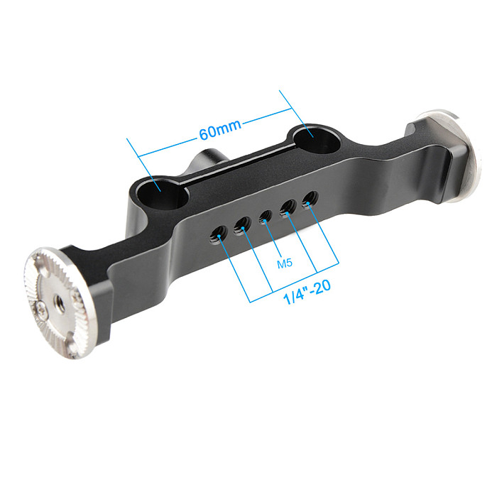 BGNing Aluminum DSLR Dual 15mm Rod Clamp with Arri M6 Rosette Mount Adapter for SLR Camera Follow Focus Photography Accessories