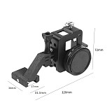 FEICHAO Metal Protective Border Frame Cage with 52mm UV Lens Filter/3D Printed 20MM Rail Adapter for GoPro Hero8 Action Camera