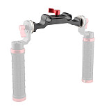 BGNing Aluminum DSLR Dual 15mm Rod Clamp with Arri M6 Rosette Mount Adapter for SLR Camera Follow Focus Photography Accessories