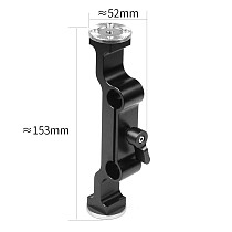 BGNing Aluminum DSLR Dual 15mm Rod Clamp with Arri M6 Rosette Mount Adapter for SLR Camera Follow Focus Photography Accessories