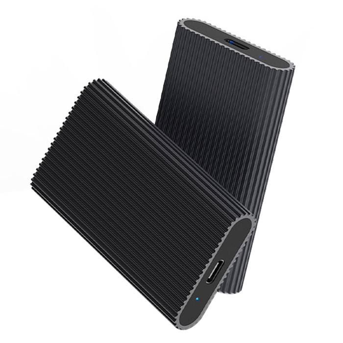 Blueendless Aluminum MSATA M.2 SSD Enclosure CaseType C to Type C Support 2242/2260/2280 NGFF B key Slot SSD Case For Solid State Disk