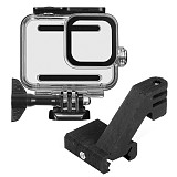 BGNing 60m Underwater Waterproof Case Protective Shell Cover Housing with 3D Printed 20MM Rail Mount for GoPro 8 Action Camera