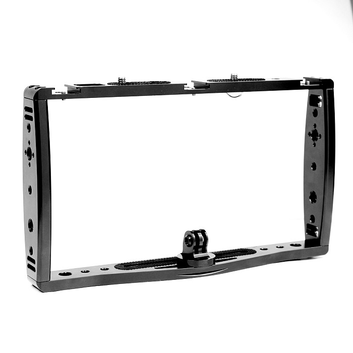 FEICHAO Diving CNC Dual Handle Selfie Tray Steady Holder Mount Cage Light Rig Kit with Adaper For GoPro13 DSLR Action Cameras