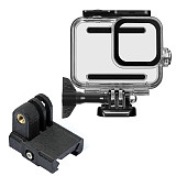 BGNing 60m Underwater Waterproof Case Protective Shell Cover Housing with 3D Printed 20MM Rail Mount for GoPro 8 Action Camera