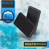 Blueendless Aluminum MSATA M.2 SSD Enclosure CaseType C to Type C Support 2242/2260/2280 NGFF B key Slot SSD Case For Solid State Disk