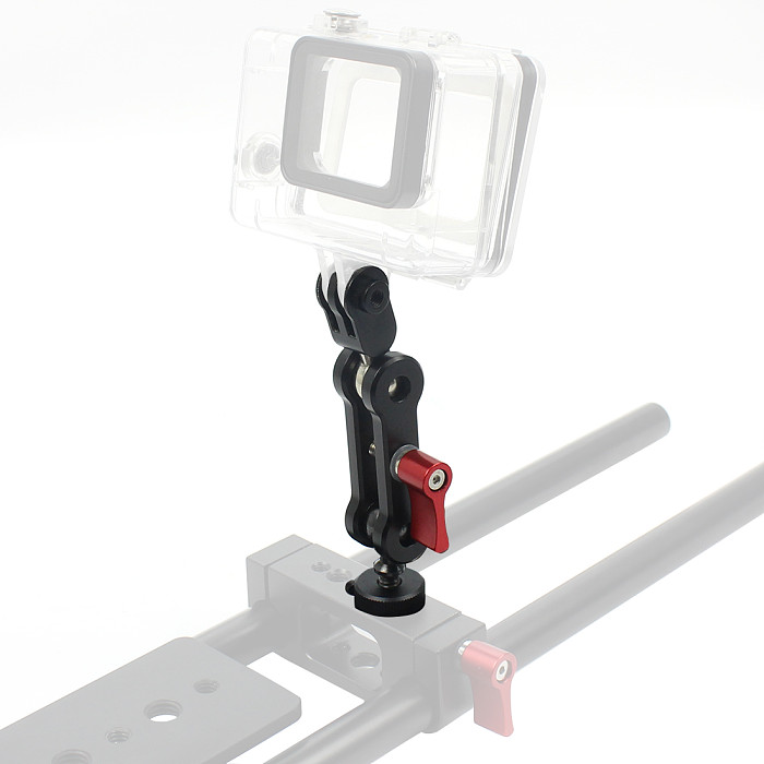 For DJI OSMO 360 GoPro13 BGNING SLR Camera Magic Arm Mount Adapter 1/4 Screw to Sport Camera Bracket 360 Degree Rotation Universal Metal for Photography Equipment