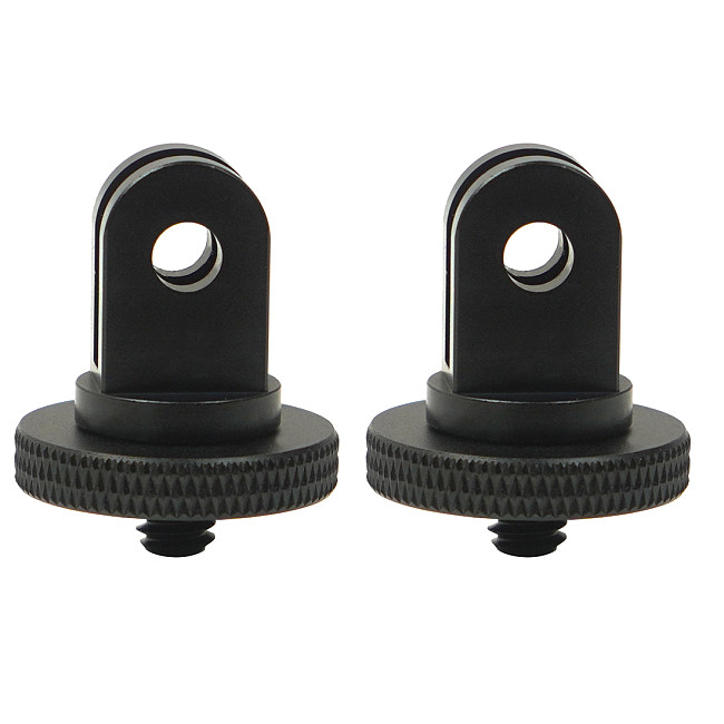 BGNing 2Pcs Aluminum Alloy Mini Tripod Adapter 1/4 Screw Head Compatible for GOPRO/SJCAM/XIAOYI Action Camera