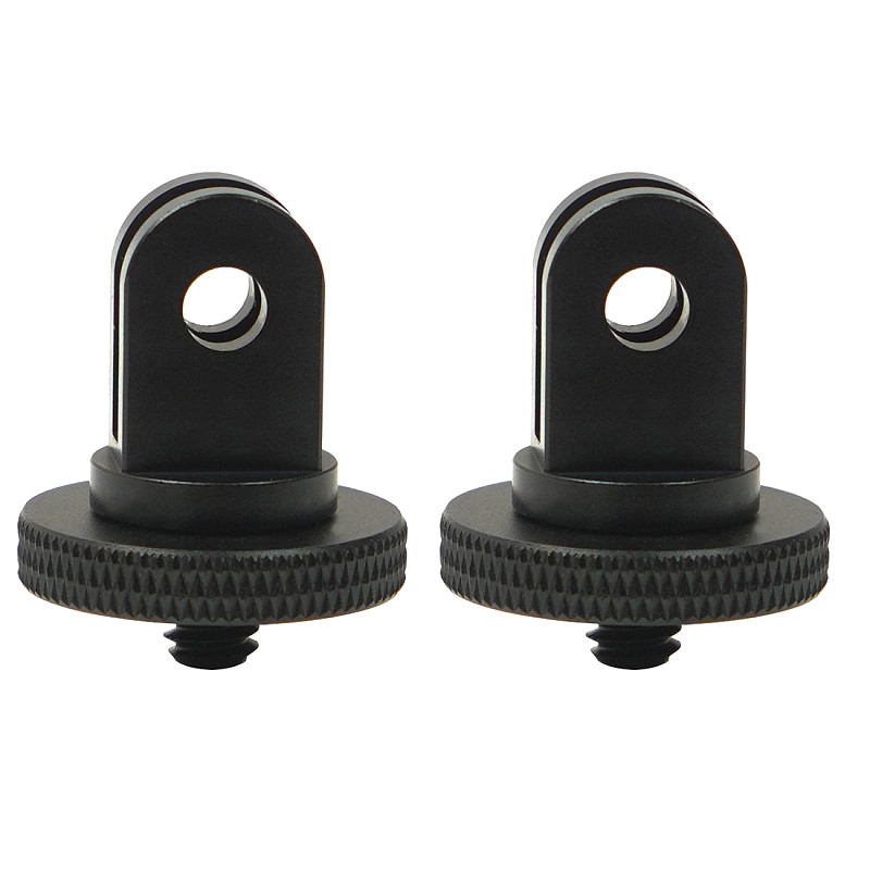 BGNing 2Pcs Aluminum Alloy Mini Tripod Adapter 1/4 Screw Head Compatible for GOPRO/SJCAM/XIAOYI Action Camera