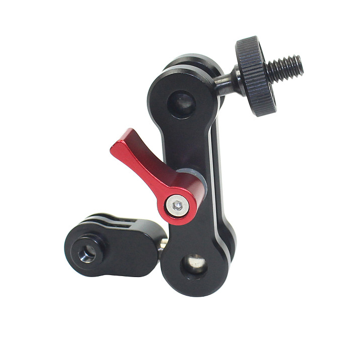 For DJI OSMO 360 GoPro13 BGNING SLR Camera Magic Arm Mount Adapter 1/4 Screw to Sport Camera Bracket 360 Degree Rotation Universal Metal for Photography Equipment