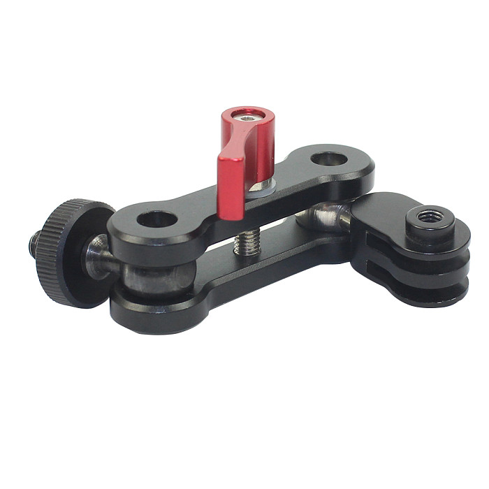 For DJI OSMO 360 GoPro13 BGNING SLR Camera Magic Arm Mount Adapter 1/4 Screw to Sport Camera Bracket 360 Degree Rotation Universal Metal for Photography Equipment
