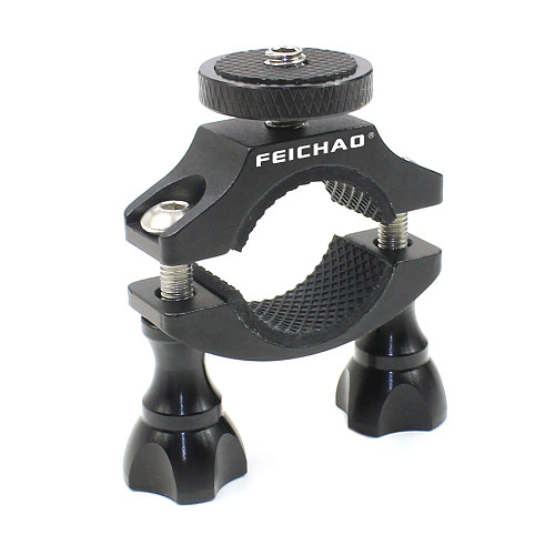 FEICHAO Bike Motorcycle Handlebar Clamp Bicycle Camera Mount Holder for DJI OSMO 360 GoPro Hero13 9 8 7 6 5 Insta360 ONE X
