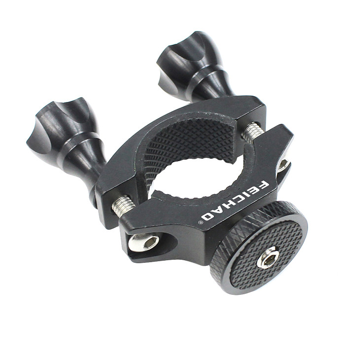 FEICHAO Bike Motorcycle Handlebar Clamp Bicycle Camera Mount Holder for DJI OSMO 360 GoPro Hero13 9 8 7 6 5 Insta360 ONE X