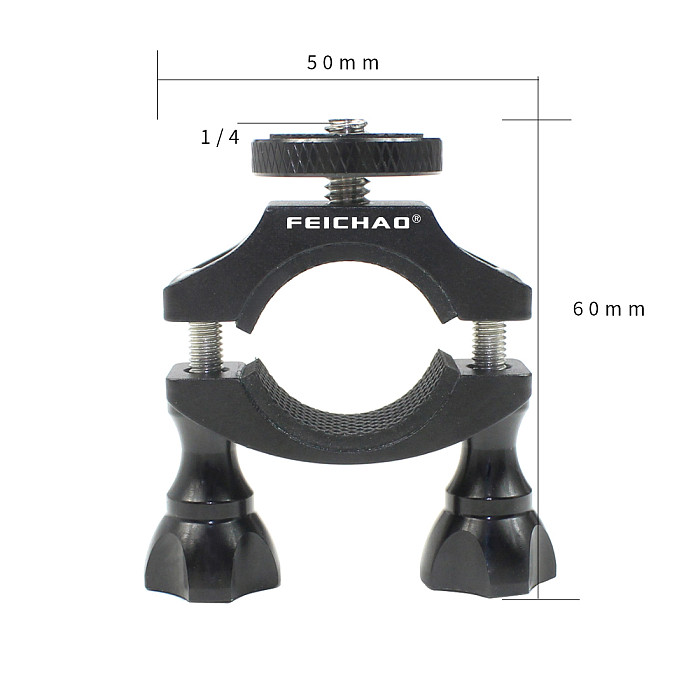FEICHAO Bike Motorcycle Handlebar Clamp Bicycle Camera Mount Holder for DJI OSMO 360 GoPro Hero13 9 8 7 6 5 Insta360 ONE X