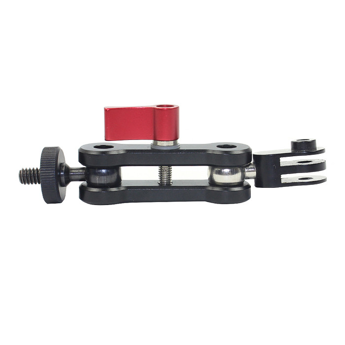 For DJI OSMO 360 GoPro13 BGNING SLR Camera Magic Arm Mount Adapter 1/4 Screw to Sport Camera Bracket 360 Degree Rotation Universal Metal for Photography Equipment