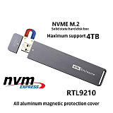 XT-XINTE USB 3.0 M.2 NVME External Hard Enclosure PCI-e x4 x2 M2 to Type A M Key SSD Case Box Support 2280 2260 2242 4TB HDD Card Adapter