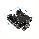 BGNING Quick Release Plate for Manfrotto 577 501 Camera Tripod Baseplate 60mm 1/4  3/8  Screw Holes DSLR Cage Rig Rail Mount QR Board