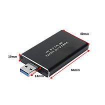 XT-XINTE Usb3.0 To Msata Mini-Sata 30Mm x 50Mm Full Size SSD Portable Hard Disk Driver External Enclosure support UASP TRIM