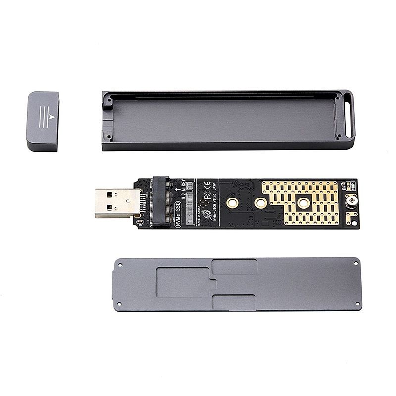 XT-XINTE USB 3.0 M.2 NVME External Hard Enclosure PCI-e x4 x2 M2 to Type A M Key SSD Case Box Support 2280 2260 2242 4TB HDD Card Adapter