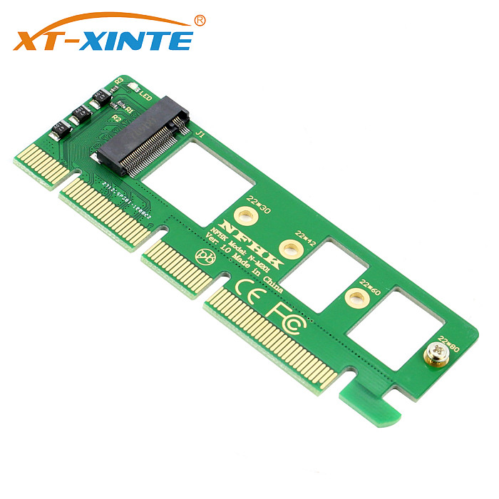 XT-XINTE XP941 SM951 PM951 A110 Converter PCIE to M.2 Adapter PCI-E PCI Express 3.0 X4 X8 X16 to M Key M.2 AHCI SSD Riser Card