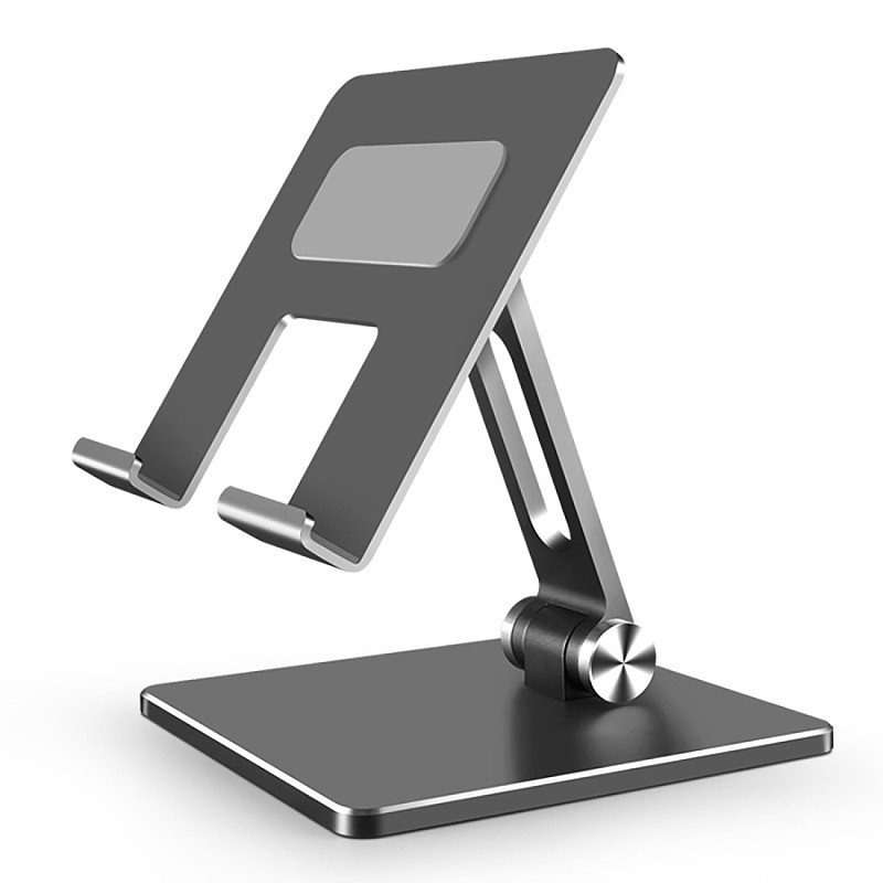 XT-XINTE Universal Aluminum Dual-axis Adjustable Folding Stand Holder Bracket Stabilizer for Huawei Samsung Apple Phone Tablet