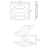 XT-XINTE Aluminum Double-layer Storage Cooling Bracket Stand Stabilizer Adjustable 17.3 inches For Computer Laptop ipad