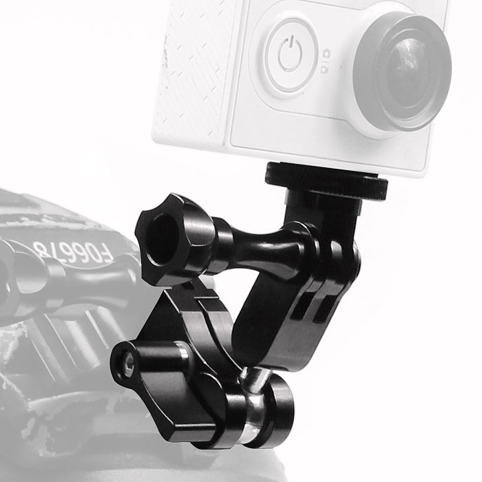 FEICHAO Magic Arm 360 Degree Rotating Helmet Adapter Mount /5D2 Screw Wrench Lock with Screw 1/4 Adapter for Sports Camera Accessories