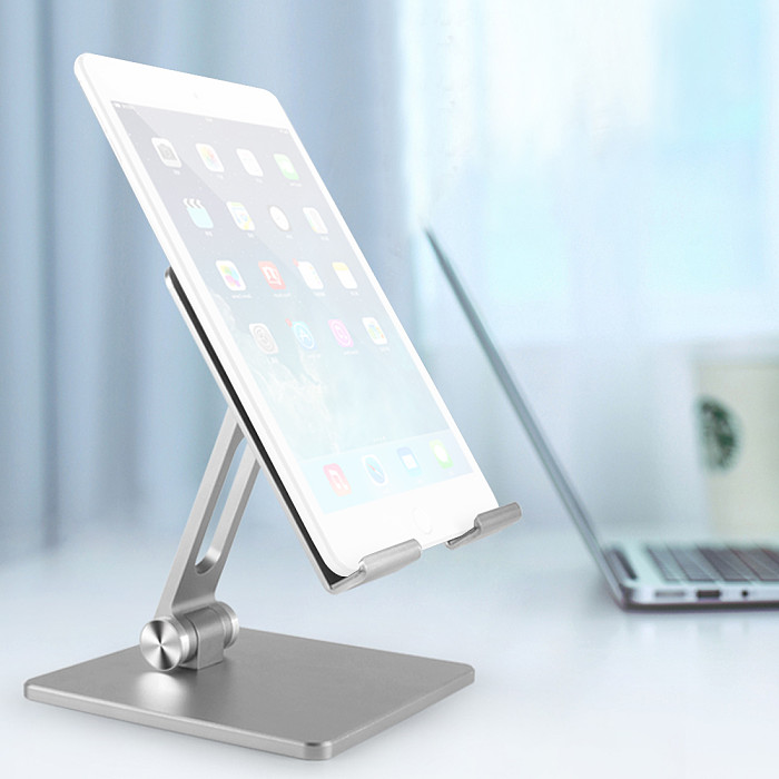 XT-XINTE Universal Aluminum Dual-axis Adjustable Folding Stand Holder Bracket Stabilizer for Huawei Samsung Apple Phone Tablet