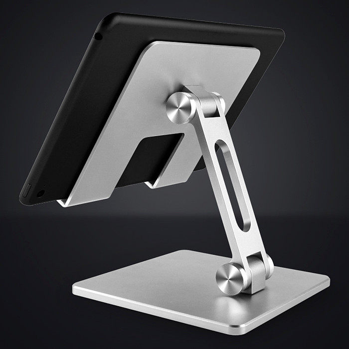 XT-XINTE Universal Aluminum Dual-axis Adjustable Folding Stand Holder Bracket Stabilizer for Huawei Samsung Apple Phone Tablet