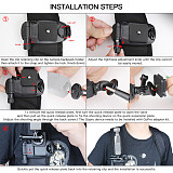 RCSTQ Action Camera Quick Release Adjustable Backpack Strap Clip Mount For DJI Osmo Pocket 1 2 Accessories