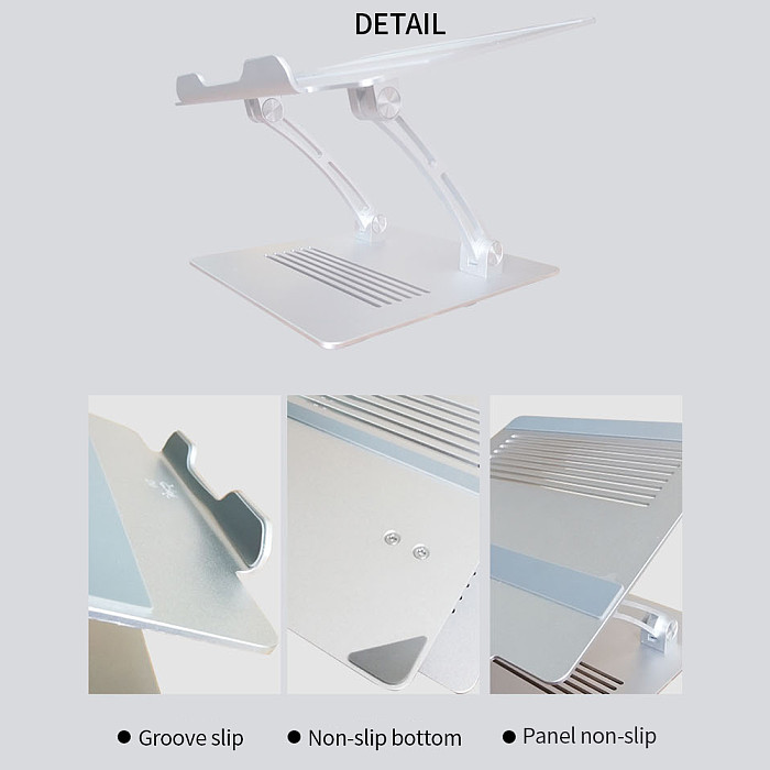XT-XINTE Universal Aluminum Adjustable Portable Cooling Heighten Bracket Stand Holder For Computer Laptop ipad