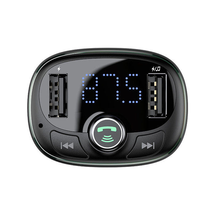 Baseus New Portable Bluetooth 5.0 FM Transmitter Car USB C Charger Wireless AUX MP3 Player